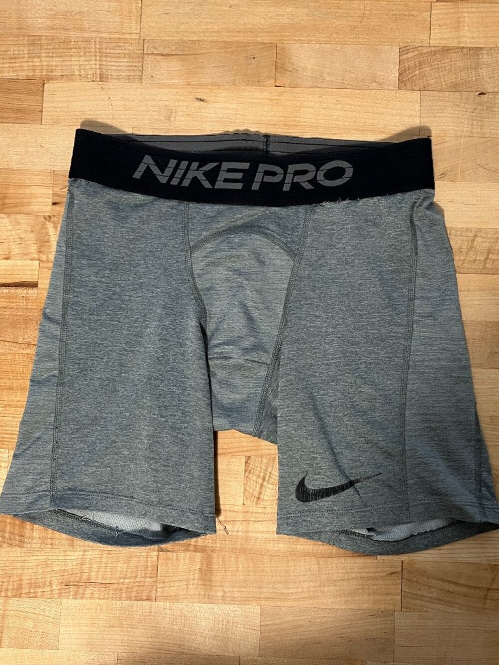 Men's Small Nike Pro Dri Fit Compression Shorts Heather Gray
